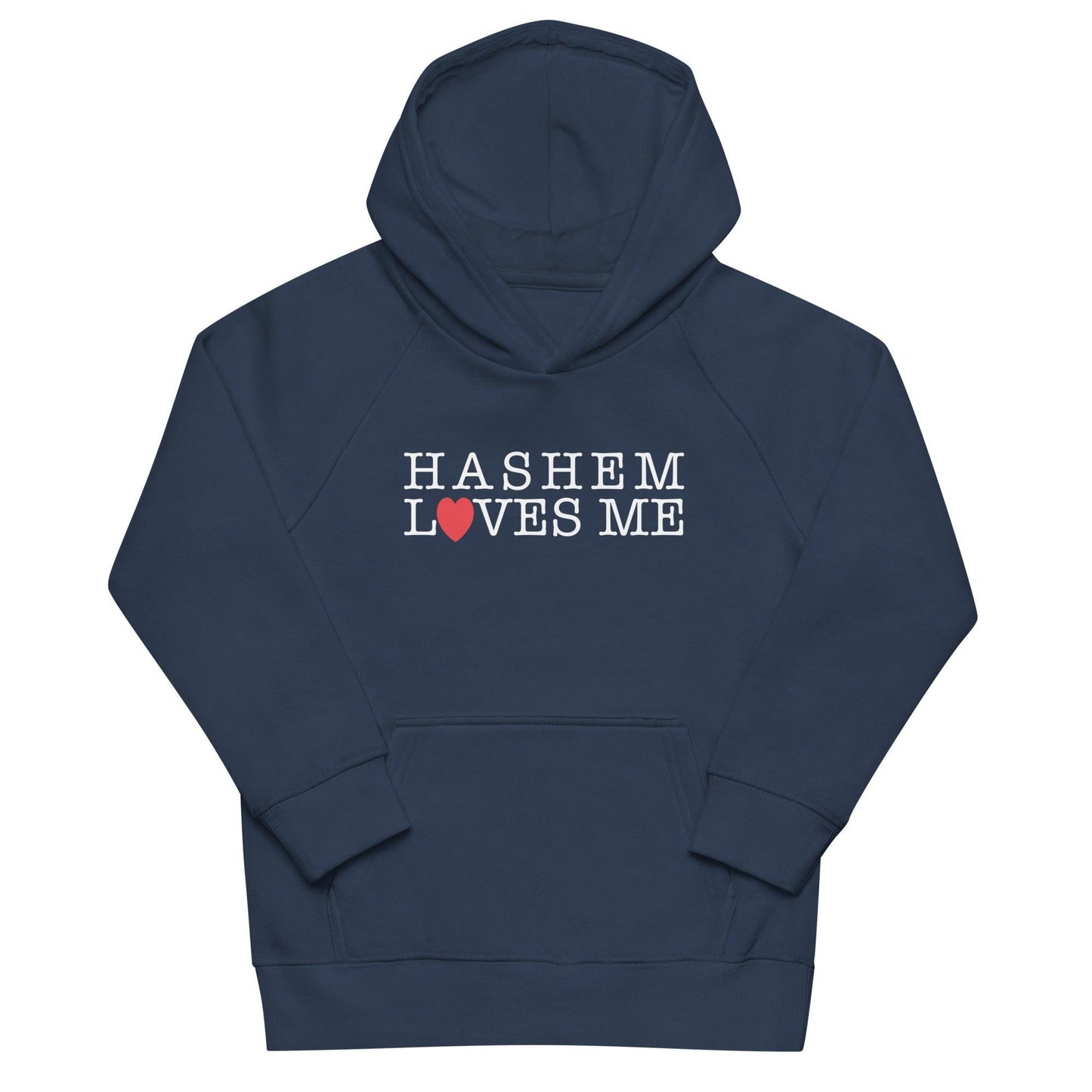 HaShem Loves Me Hoodie | Youth — navy — hoodie — front view