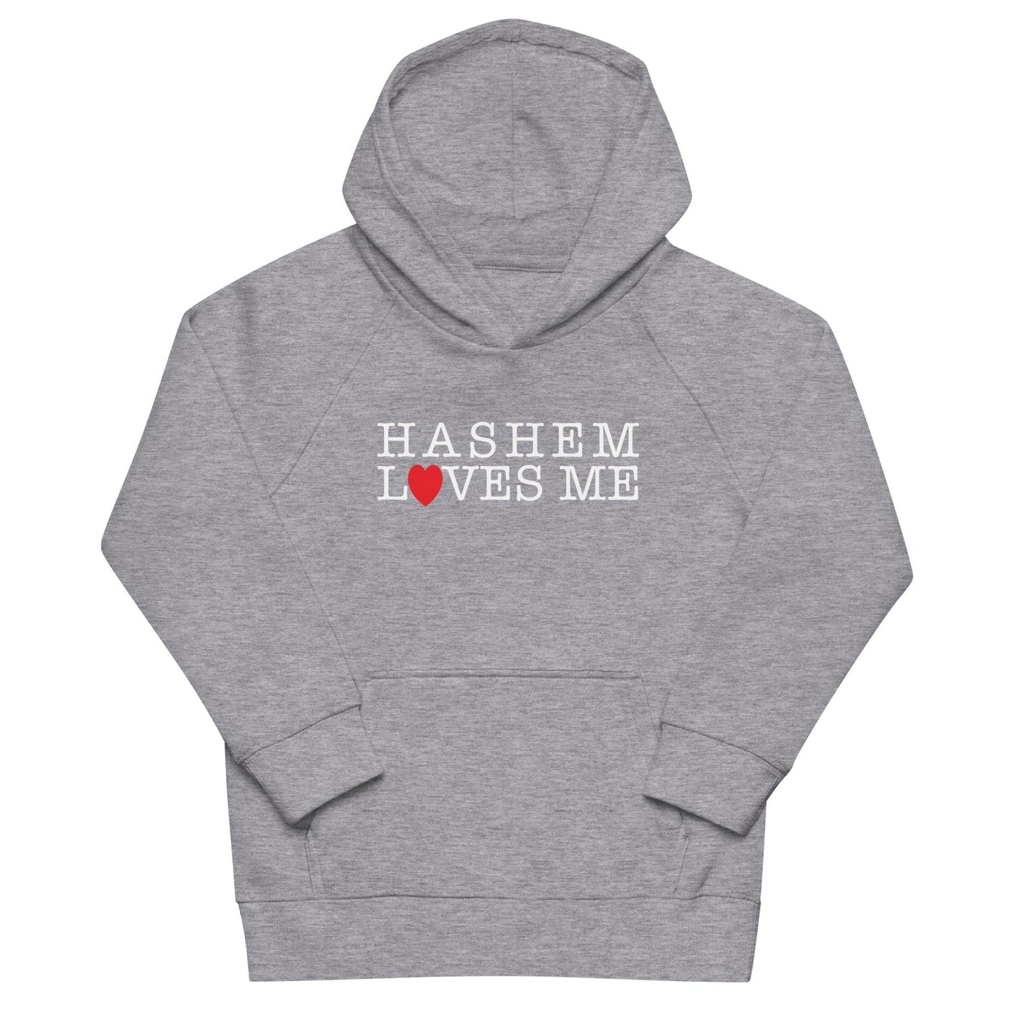HaShem Loves Me Hoodie | Youth — grey — hoodie — front view