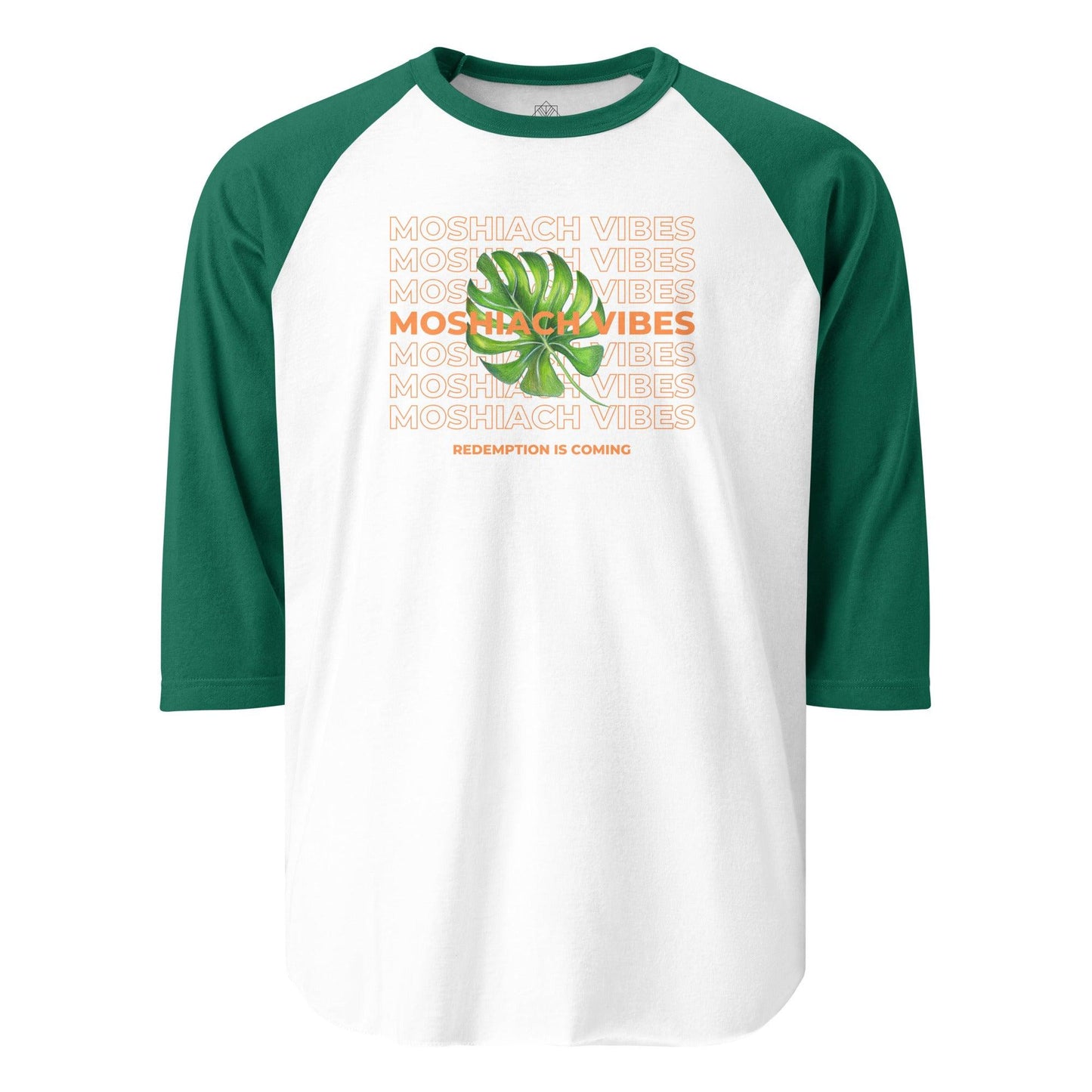 Moshiach Vibes — white — baseball tee — front view
