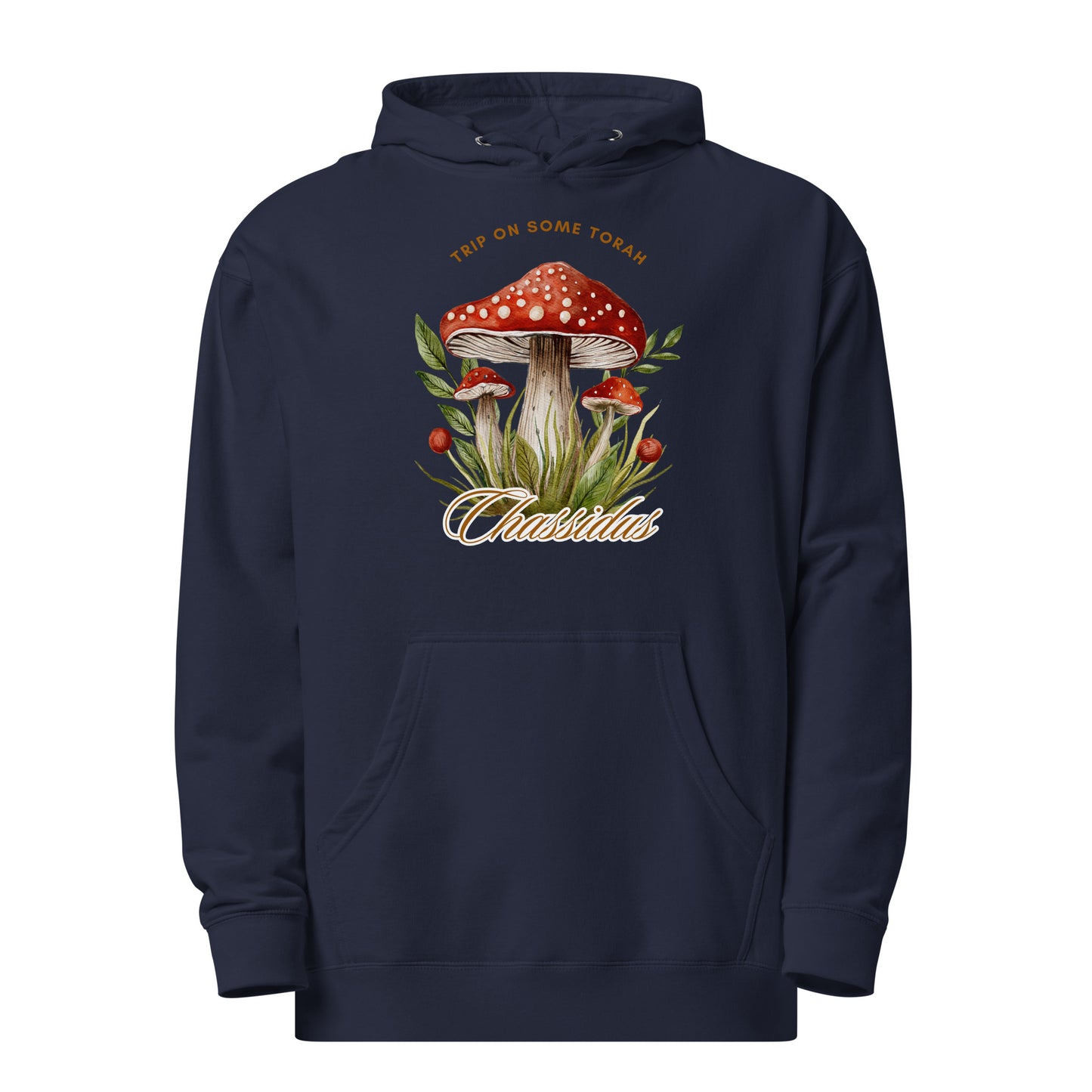 Trip On Torah — navy — hoodie — front view