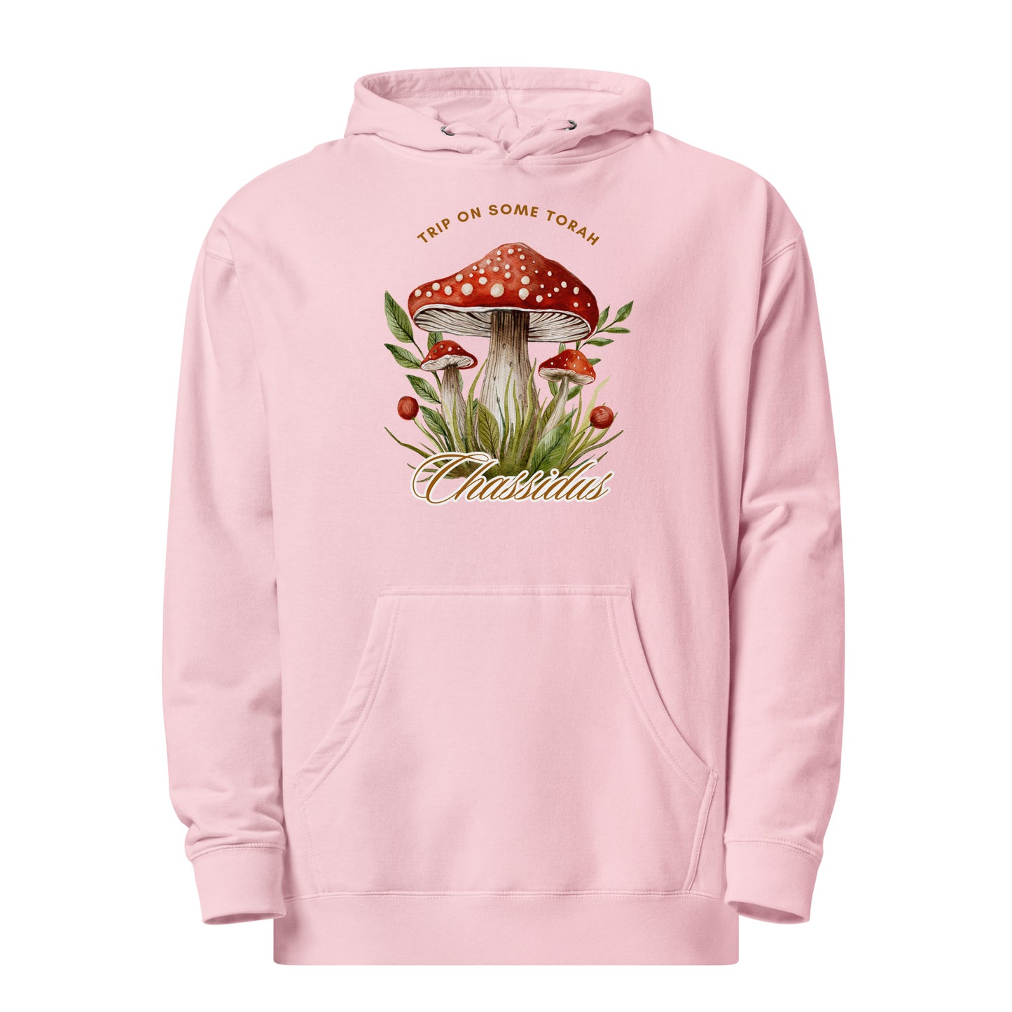 Trip On Torah — pink — hoodie — front view