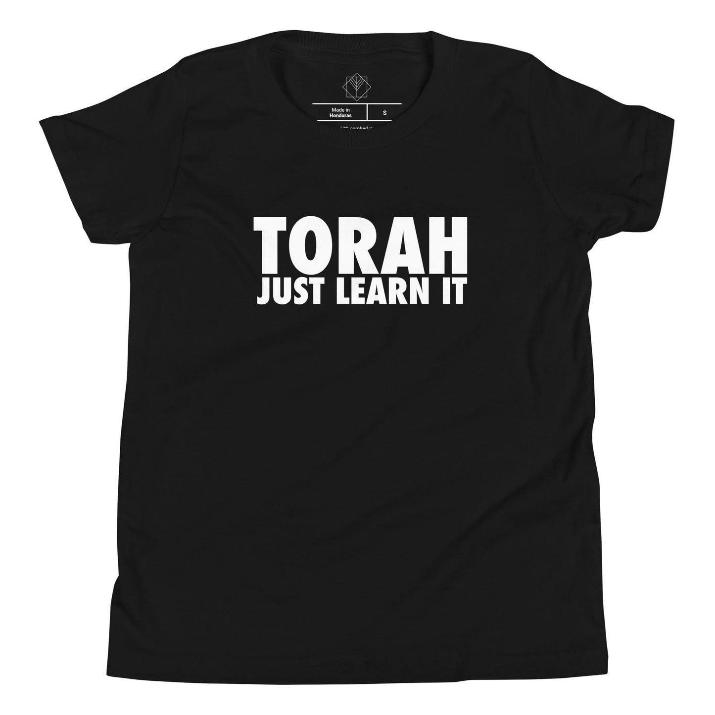 Just Learn It | Youth — black — T-shirt — front view
