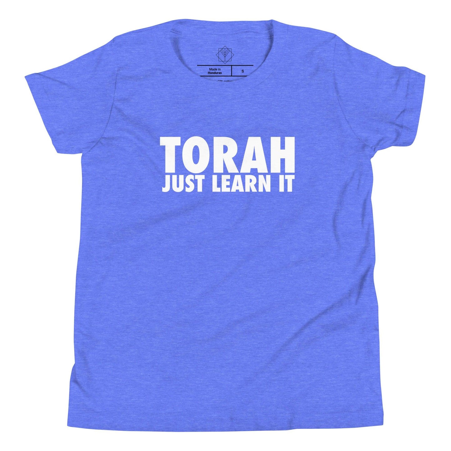 Just Learn It | Youth — blue — T-shirt — front view