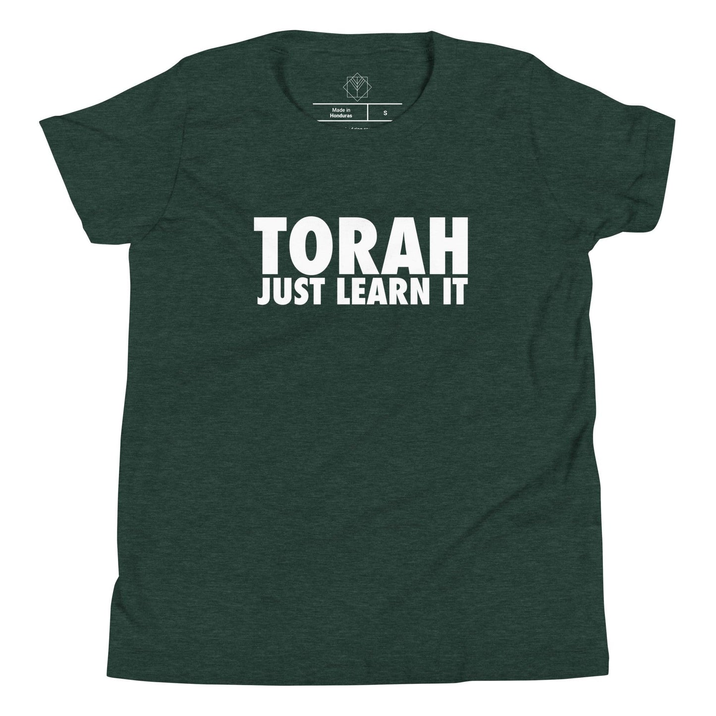 Just Learn It | Youth — heather — T-shirt — front view