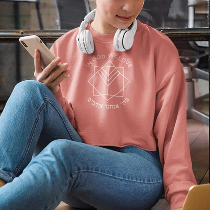 Logo Queen Crop Crewneck Sweatshirt